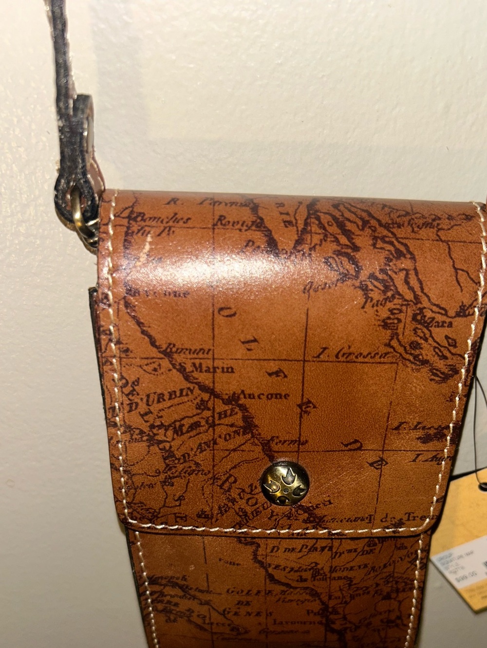 Patricia Nash Signature Map Rivalta Riot Rust Small Crossbody - Picture 10 of 12